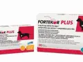 Deux boîtes de Fortekor Plus, un médicament vétérinaire pour chien.