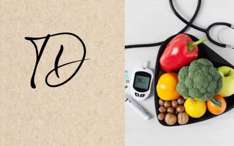 Légumes et fruits sains pour un chien diabétique : brocoli, poivron, pomme, mandarine. Glucomètre et stéthoscope à proximité.